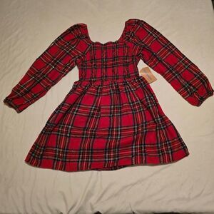 Girls red plaid xl holiday dress